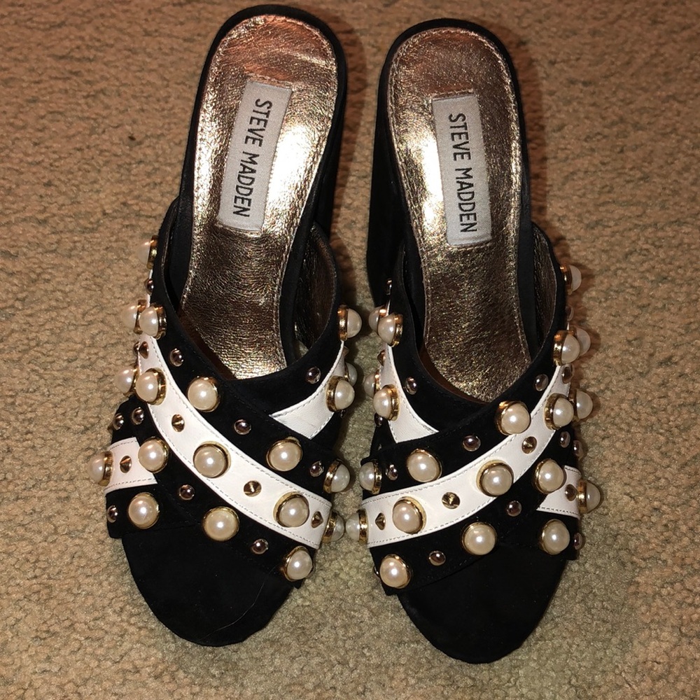 Cove black steve madden mules